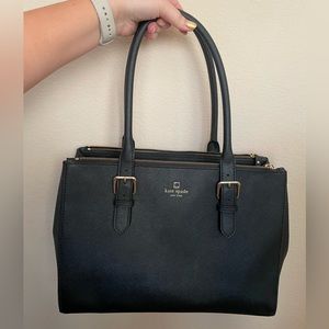 New York Charlotte Street Reena Leather Shoulder Bag Black